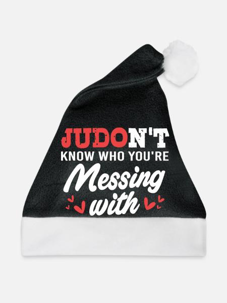 Judo - Weihnachtsmütze - Schwarz/Weiß - Vorne