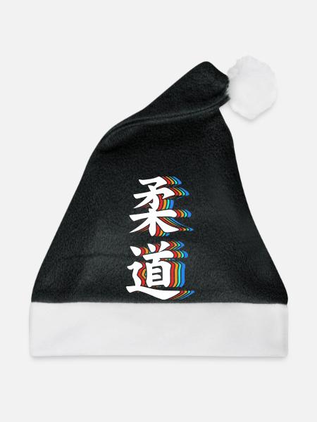 Judo Kanji - Weihnachtsmütze - Schwarz/Weiß - Vorne