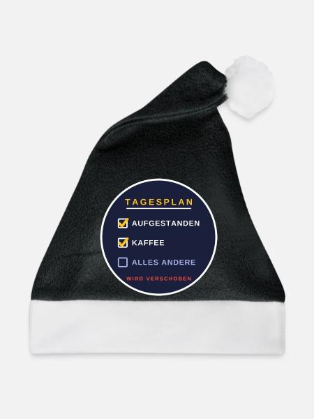 Ein Tagesplan der anderen Art - Weihnachtsmütze - Schwarz/Weiß - Vorne