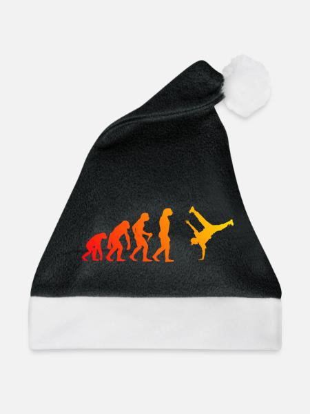 Geschenkidee für einen Hip-Hop-Tänzer mit B-Boying - Weihnachtsmütze - Schwarz/Weiß - Vorne