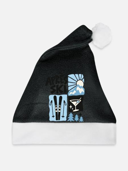 Après Ski Mountain Club - Weihnachtsmütze - Schwarz/Weiß - Vorne