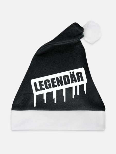 Legendär Graffiti Drip - Weihnachtsmütze - Schwarz/Weiß - Vorne