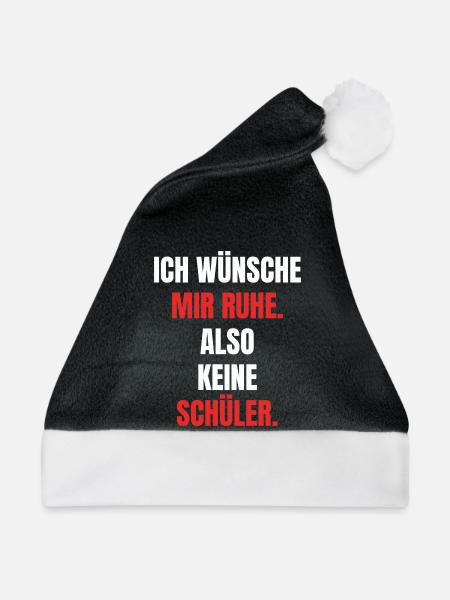 Ruhe Ohne Schüler - Weihnachtsmütze - Schwarz/Weiß - Vorne