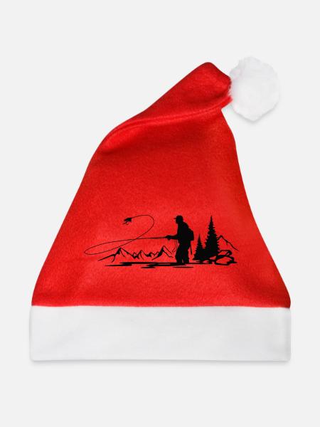Sauerland Fliegenfischen - Weihnachtsmütze - Rot - Vorne