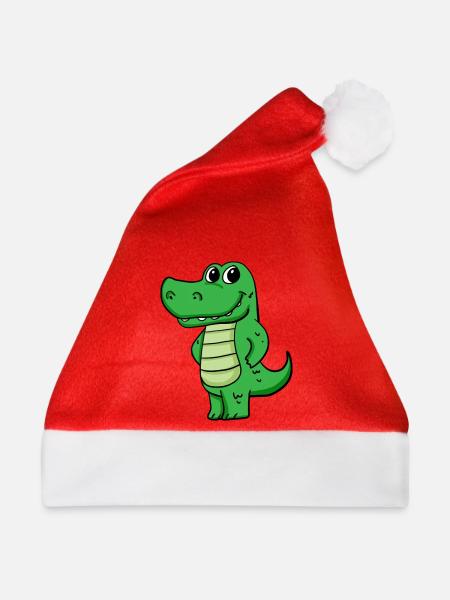 Krokodil - Weihnachtsmütze - Rot