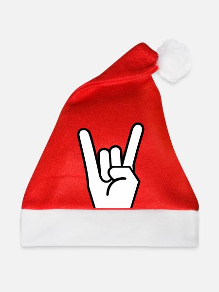 Rock hand - Weihnachtsmütze - Rot