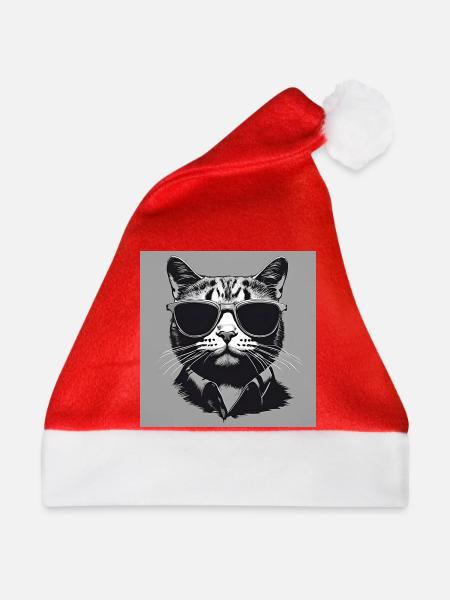Cool Cat#2 - Weihnachtsmütze - Rot