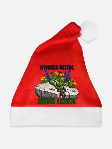 Mehr Leben statt Beton - Weihnachtsmütze - Rot