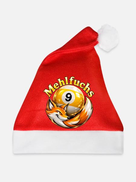 9Ball Billard Mehlfuchs  - Weihnachtsmütze - Rot - Vorne