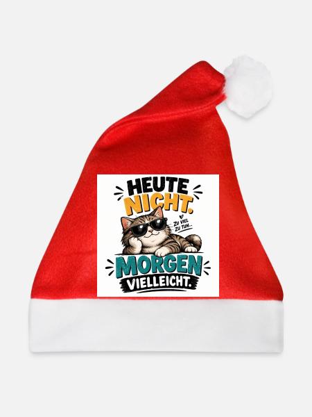 „Lustige Sprüche & kreative Designs“. - Weihnachtsmütze - Rot