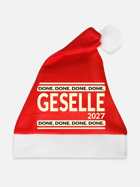Ausbildung Geselle 2027 - Weihnachtsmütze - Rot