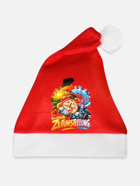 Zeitumstellung Schlafmodus - Weihnachtsmütze - Rot