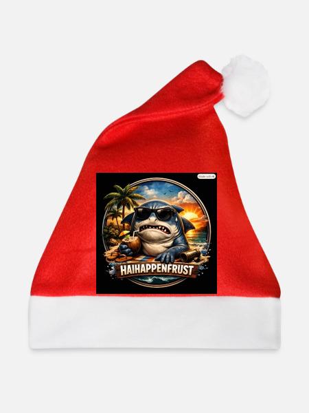 HaiHappenFrust Strandshark - Weihnachtsmütze - Rot
