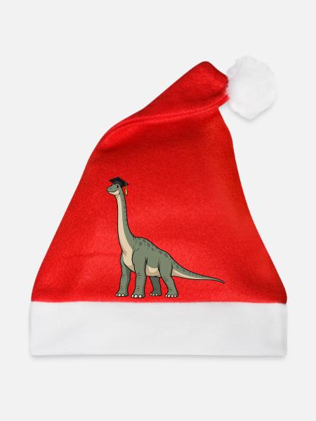 Dino mit Doktorhut - Weihnachtsmütze - Rot