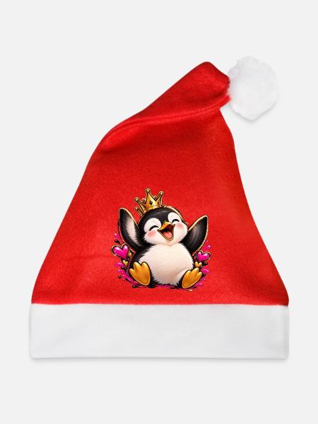 Königspinguin Jubelherz - Weihnachtsmütze - Rot