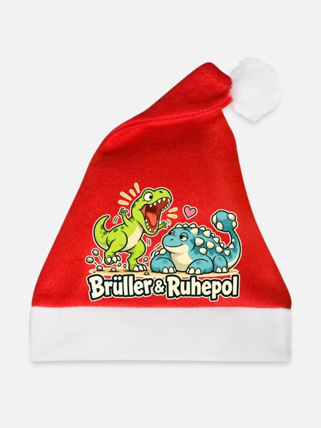 Dinosaurier Partnerlook Paar Humor Geschenk - Weihnachtsmütze - Rot - Vorne