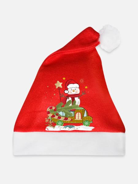 Schneemann Weihnachtsmann - Weihnachtsmütze - Rot