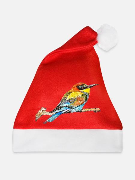 Bienenfresser I. - Vogel - Weihnachtsmütze - Rot