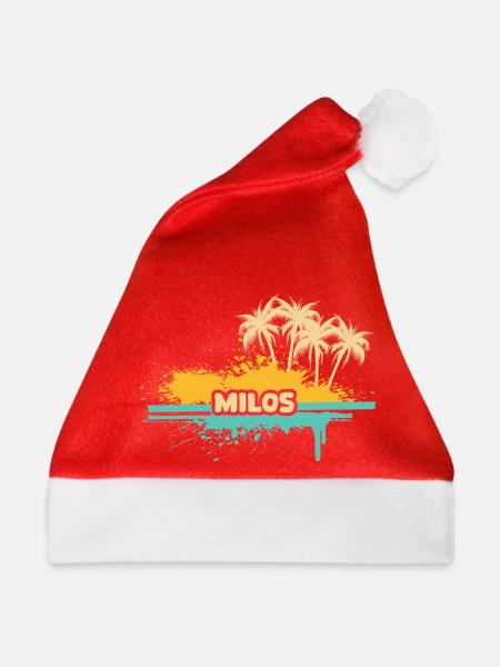 Geschenk für Milos - Weihnachtsmütze - Rot
