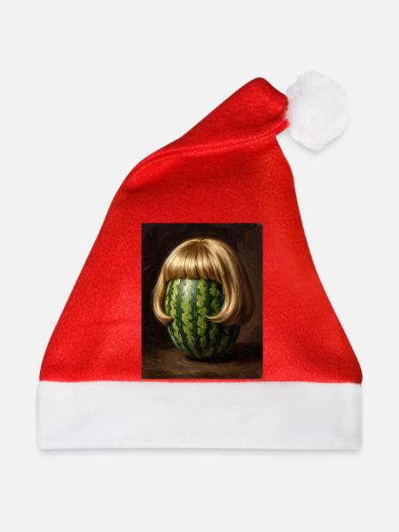 Wassermelone Bob Perücke - Weihnachtsmütze - Rot