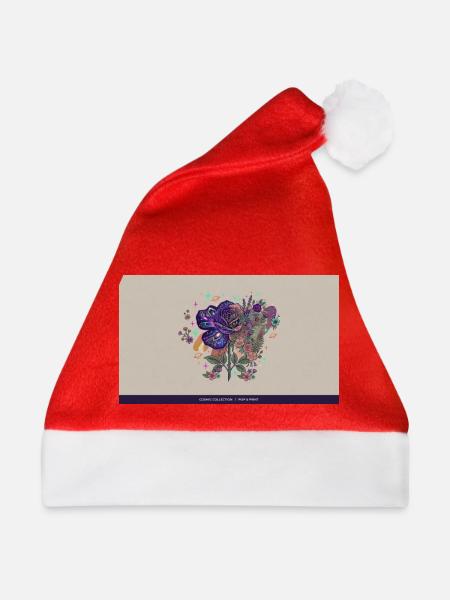 Kosmosrose: Nebelblütenstrauß - Weihnachtsmütze - Rot