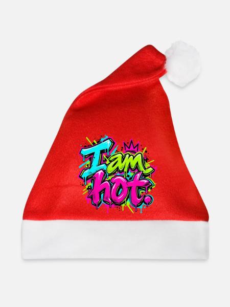 Ich bin heiß Neon Graffiti - Weihnachtsmütze - Rot