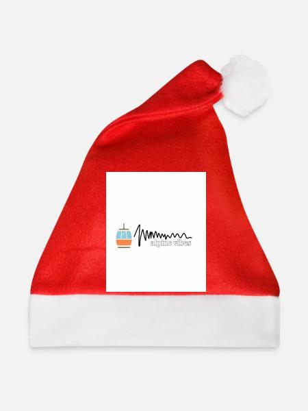 Alpine Vibes Kabelbahn Logo - Weihnachtsmütze - Rot