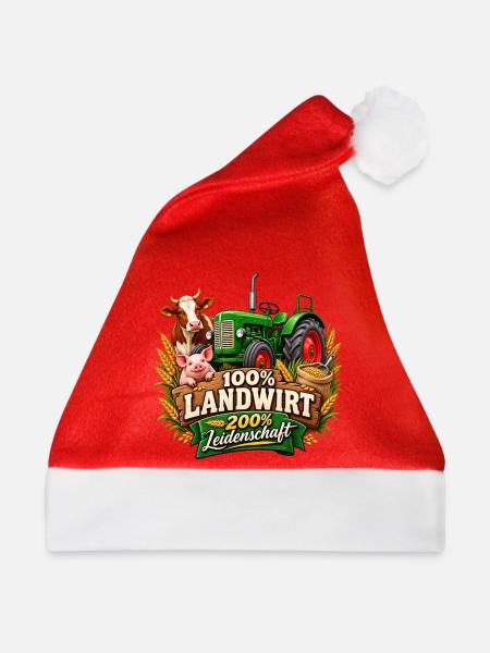 Landwirt Leidenschaft Traktor Design - Weihnachtsmütze - Rot