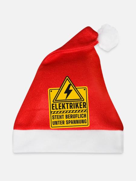 Elektriker unter Spannung Beruf - Weihnachtsmütze - Rot - Vorne