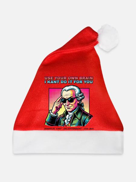 Kant – Use Your Own Brain - Weihnachtsmütze - Rot - Vorne