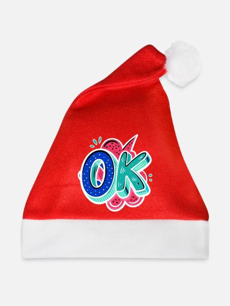 O.K. - Weihnachtsmütze - Rot - Vorne