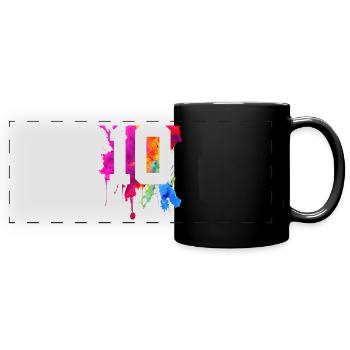 10 JAHRE 10. GEBURTSTAG - Panorama-Tasse farbig - Schwarz - Vorne