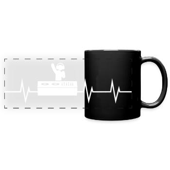 Heartbeat of the Night - DJ Edition - Panorama-Tasse farbig - Schwarz - Vorne
