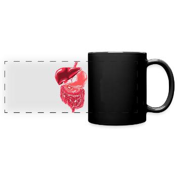 Flinker Gastroenterologe Endoskopie - Panorama-Tasse farbig - Schwarz - Vorne
