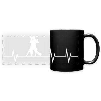 Heartbeat of Dance - Panorama-Tasse farbig - Schwarz - Vorne