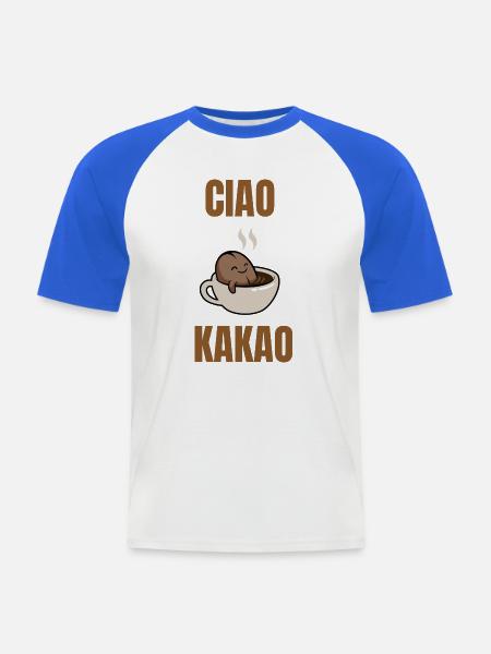 ciao cocoa - Men's Baseball T-Shirt - white/royal blue