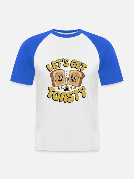 Lass uns warm werden - Männer Baseball-T-Shirt - Weiß/Royalblau