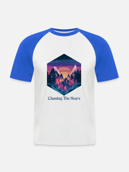 Chasing The Stars - Men's Baseball T-Shirt - white/royal blue