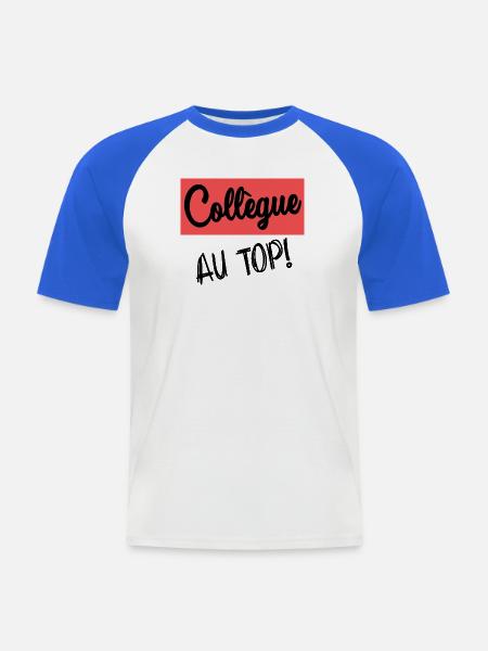 COLLEAGUE. START. RETIREMENT - Men's Baseball T-Shirt - white/royal blue