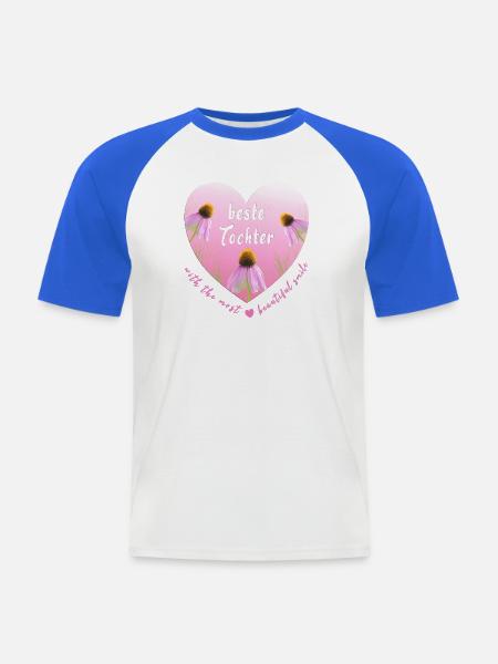 beste Tochter - Männer Baseball-T-Shirt - Weiß/Royalblau