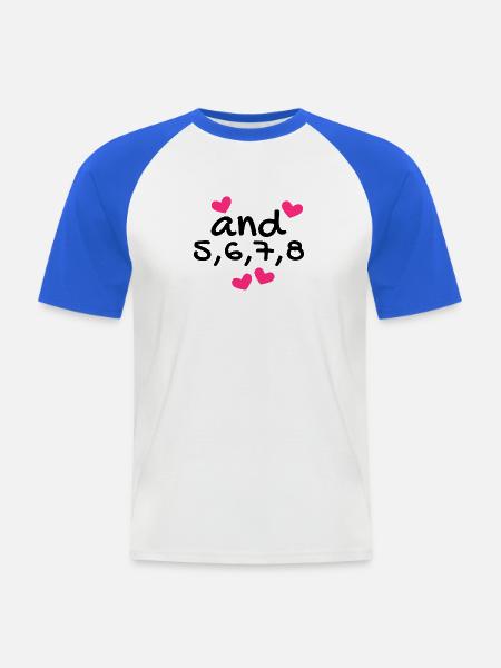 Tanzen Tanz Tanzkurs Rhythmus - Männer Baseball-T-Shirt - Weiß/Royalblau
