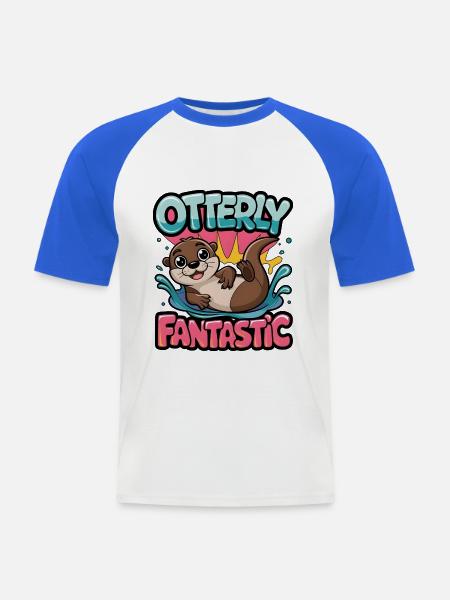 Otterly Fantastic - Men's Baseball T-Shirt - white/royal blue