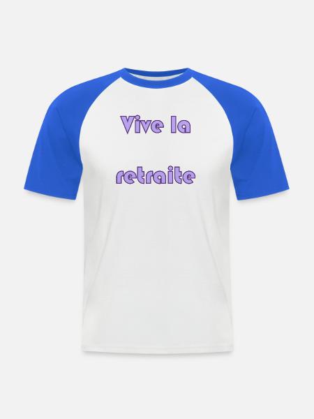 RUHESTAND. RUHESTAND. PENSIONIERT. RUHESTAND - Männer Baseball-T-Shirt - Weiß/Royalblau