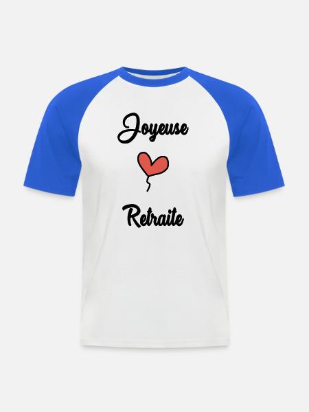COLLEAGUE. START. RETIREMENT - Men's Baseball T-Shirt - white/royal blue