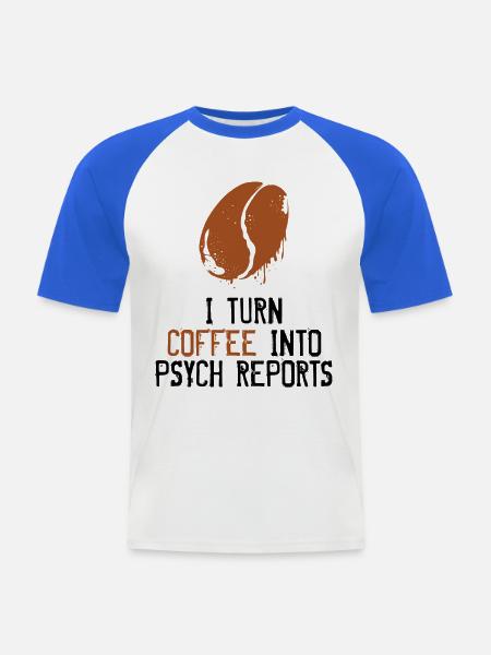 psychologist - Men's Baseball T-Shirt - white/royal blue