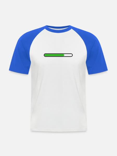Loading bar Black Green - Men's Baseball T-Shirt - white/royal blue
