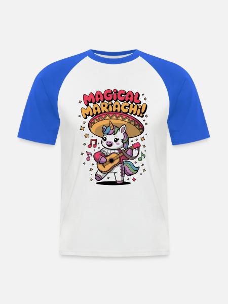 Magical Mariachi - Men's Baseball T-Shirt - white/royal blue