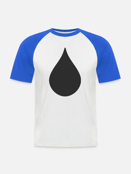 Drop Shape Logo Symbol - Men's Baseball T-Shirt - white/royal blue