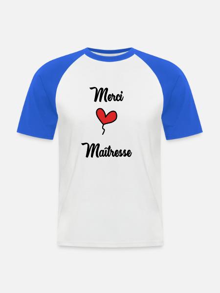 VIELEN DANK. GELIEBTE - Männer Baseball-T-Shirt - Weiß/Royalblau