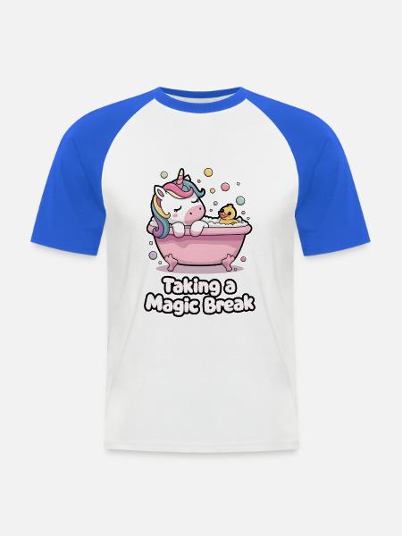 Taking A Magic Break - Men's Baseball T-Shirt - white/royal blue